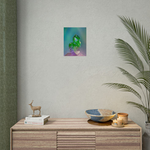 Raw Green Quartz Cluster Fine Art Print